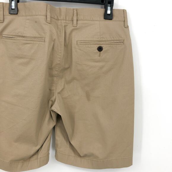 J.CREW Men's 9" Stretch Chino Shorts Size 29 Khaki Tan Flat Front High Rise NWT - Picture 7 of 13